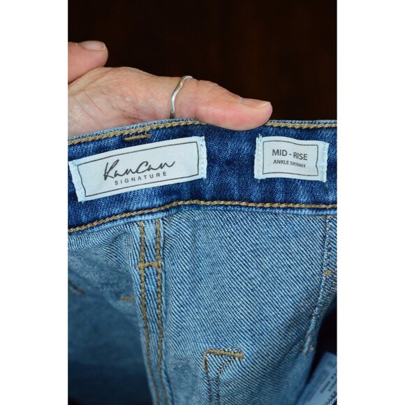 KanCan Women's Skinny Mid-Rise Ankle Skinny Jeans Women's Size 24 Distressed - Picture 3 of 6